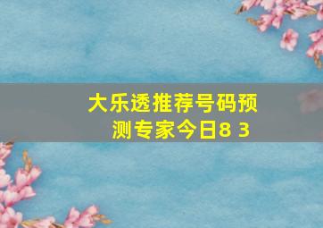 大乐透推荐号码预测专家今日8 3